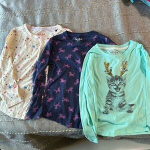 Little girls XS 4/5 cat and jack long sleeve bundle